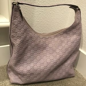 Gucci light purple medium tote bag